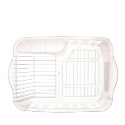 Escorredor de Louça Plástico Grande Transparente com Separações Internas para Talheres Sanremo