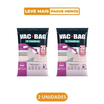 Kit 2 Sacos a Vácuo Organizador Vac Bag Jumbo 1,1 X 1 m Transparente para Roupas Ordene