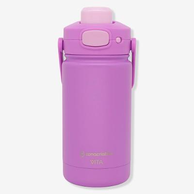 Garrafa Térmica Mini Vita 350ML Açai em Aço Inoxidável com Parede Dupla Roxo Zonacriativa