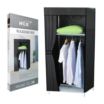 Guarda Roupa Portátil Dobrável Sapateira Cabideiro Modelo Dobravel Vermelho