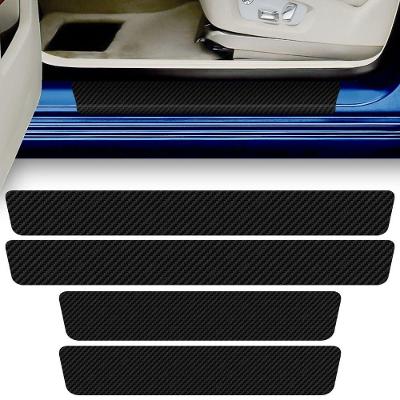 Kit de Adesivo para Soleira de Porta Dianteira e Traseira Modelo Universal para Carro Fibra