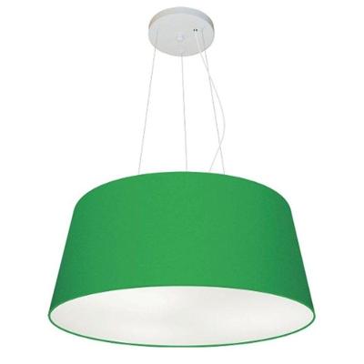 Lustre Pendente Md-4048 Cúpula em Tecido Cone Médio Verde-folha Vivare Brasil Iluminação