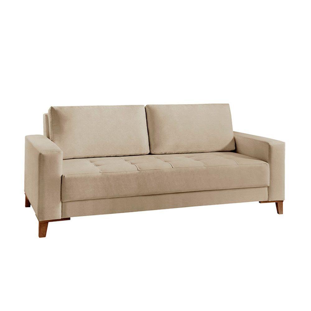 Sofá Fixo Orion Até 4 Lugares Luxo 220cm Castellar Móbile Bege - 4