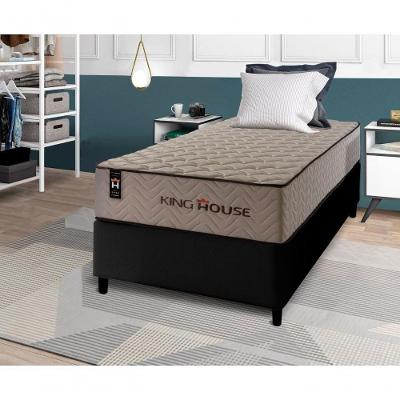 Cama Box Espuma San Diego Solteiro 88x188 Bege King House