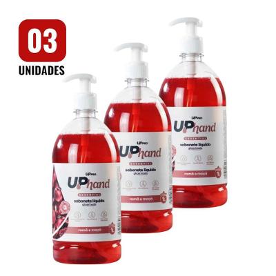 Kit Sabonete Líquido Glicerinado para Mãos Up Hand Romã e Maçã 3x1L Uppro