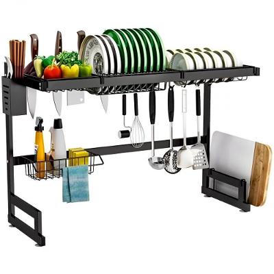 Escorredor de Louça Escorredor Organizador Modular Suspenso em Aço Inox Preto para Pia Carisma