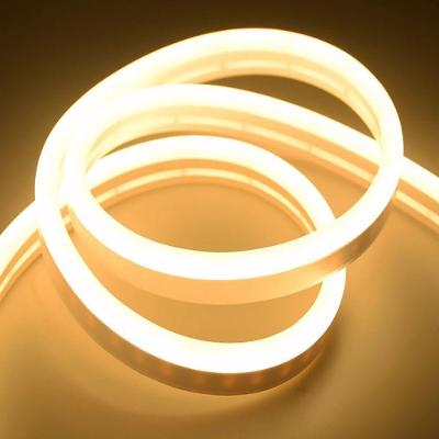 Fita de LED Mangueira Neon Silicone 100% 5M IP65 Flexível Emendável Branco Quente OEM