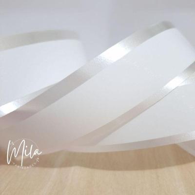 Fita Decorada para Laço 3d Branca em Polietileno 32mm X 10m Rolo Fracionado de 10 Metros OEM