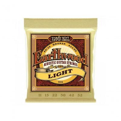Encordoamento para Violão Aço Earthwood 2004 .011 Leve Tensão Leve .011 Bronze Ernie Ball