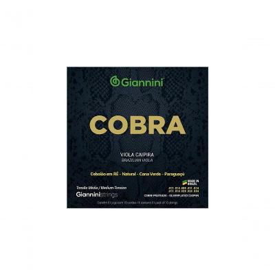 Encordoamento para Viola Série Cobra GESVM Tensão Média Cobre Prateado Giannini