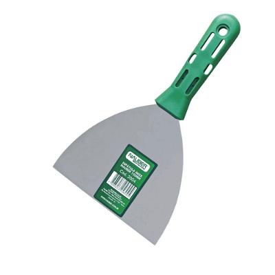 Espátula Inox Lisa 125MM Ergonômica com Cabo PVC Emborrachado Verde Nauber