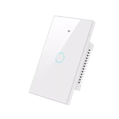 Interruptor Inteligente Wi-Fi Touch 1 Botão S-n Automação de Iluminação Compatível com Voz Branco