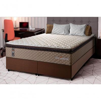 Cama Box Atlanta Espuma Queen 158x198 Marrom King House
