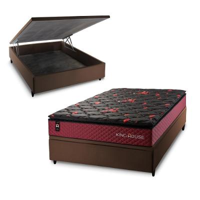 Cama Box Baú Toronto 138x188 com Molas Ensacadas King House