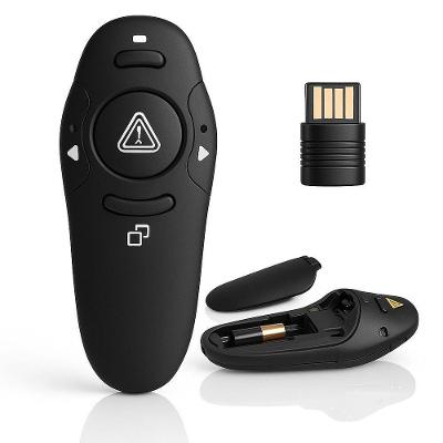 Controle Apresentador sem Fio PP2000 para Slides com Caneta Laser Preto Compatível com PC OEM