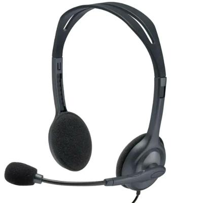 Headset Logitech H111 para Chamadas e Músicas com Som Estéreo e Microfone Bidirecional Conector 3,5