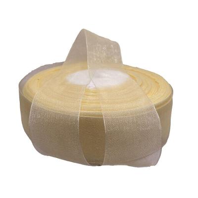 Fita de Organza Voal Premium com 38MM Creme 10 METROS para Artesanato OEM