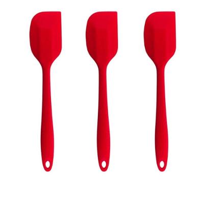 Kit 3 Espátulas Pão Duro de Silicone Grau Alimentício para Cozinha Vermelho OEM