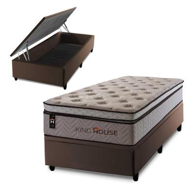 Cama Box Baú Liverpool 96x203 com Molas Ensacadas King House