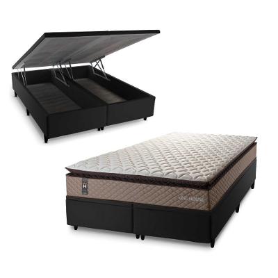 Cama Box Baú Atlanta Espuma D45 158x198 Preto King House