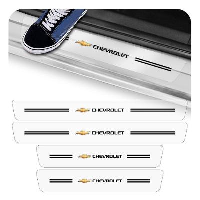 Kit Adesivo para Soleira de Porta 4 Peças Compatível com Diversos Carros OEM