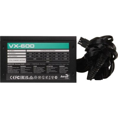 Fonte Gamer ATX Stealth VX-600 600W Bivolt com Ventilador Silencioso Preto Aerocool