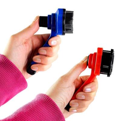 Kit Rasqueadeira Western com Botão auto-limpante para Cães e Gatos em Nylon e ABS Preto 03 Unidades