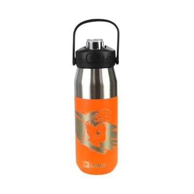 Garrafa Térmica Legendáriosahu em Aço Inoxidável 18-8 com Tampa Copo Laranja Nautika