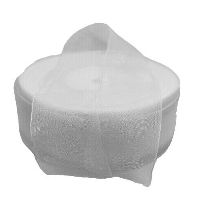 Fita de Organza Voal Premium com 38MM Branco 10M OEM
