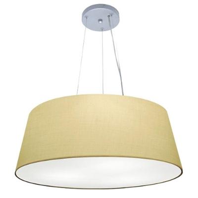 Lustre Pendente Cone Md-4072 Cúpula em Tecido Resistente à Maresia Algodão Crú Vivare Brasil
