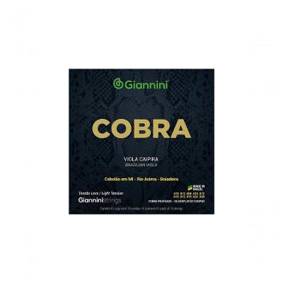 Encordoamento para Viola Série Cobra GESVL Tensão Leve Alma em Aço Prata Giannini