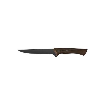 Faca para Desossar Churrasco Black em Aço Inox Escurecido com Cabo de Madeira Preto Tramontina