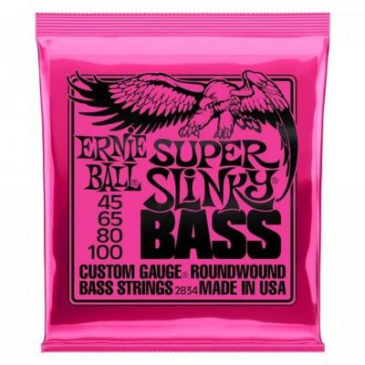 Encordoamento para Contrabaixo Super Slinky 2834 .045-.100 Som Brilhante Niquelado Ernie Ball