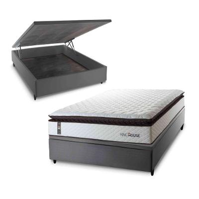 Cama Box Baú San Diego 138x188 Branco Espuma D33 King House