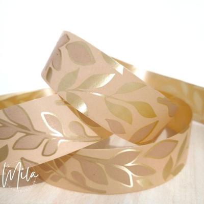 Fita Decorada para Laço em Polietileno 32mm X 10 Metros Aurora Barbante Ouro