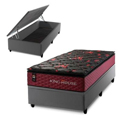 Cama Box Baú Toronto 96x203 com Molas Ensacadas King House
