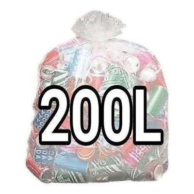 Kit Saco para Lixo Reforçado 200L Parede Dupla Fosco Uso Médio Pesado Transparente Higipack