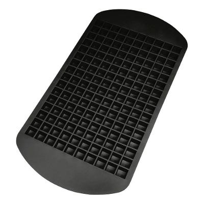 Forma de Gelo em Silicone 160 Mini Cubos Perfeitos para Drinks Sucos Compacta Preto