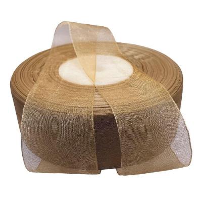 Fita de Organza Voal Premium com 38MM Dourado 10M para Artesanato OEM