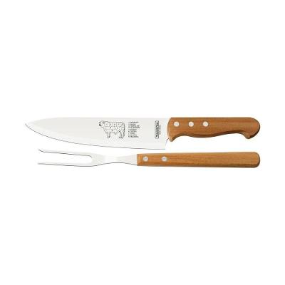 Jogo Trinchante Dynamic em Aço Inox com Faca 8 Polegadas e Garfo Resistente Inox Tramontina