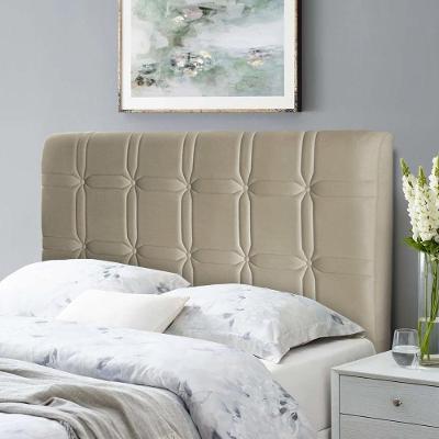 Cabeceira Polo Cama Box Casal 140cm Suede Velut Bege - King House