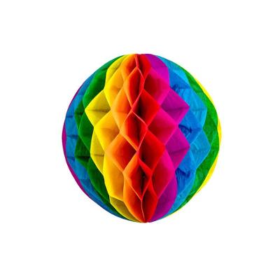 Enfeite Junino Bola Colorida em Celulose 30CM 01 Unidade Multicolorida Popper