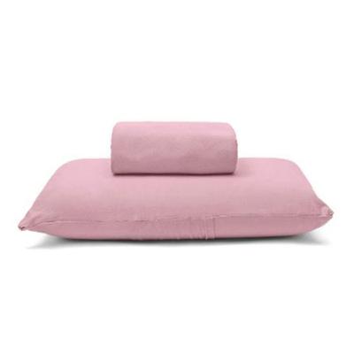 Jogo de Cama Basic Solteiro 2 Peças 100% Algodão Malha Penteada Liso Rose Blush