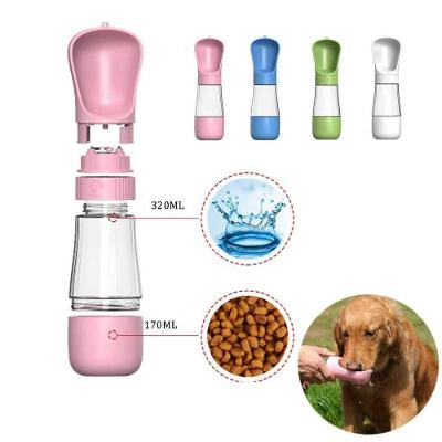 Garrafa de Água Portátil para Pets OEM 490ml 2 em 1 para Gatos e Cães Rosa 1 Unidade