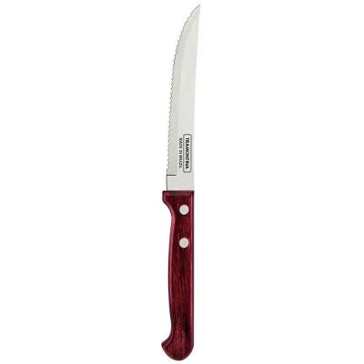 Faca para Churrasco Polywood 5' 21100-475 em Aço Inox com Cabo de Madeira Tratada Inox Tramontina
