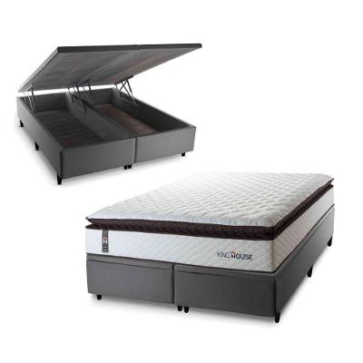 Cama Box Baú San Diego Espuma D33 158x198 Branco King House