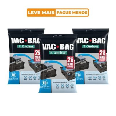 Kit 3 Sacos a Vácuo Organizador Trip Bag Vac Bag para Viagem Transparente Ordene