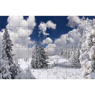 Quebra-cabeça Paisagem com Neve Pelo Mundo 150 Peças Indicado para Idosos Coleção Tea e Amor