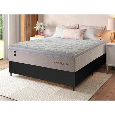 Cama Box Molas Ensacadas Roma Casal 138x188 Preto King House