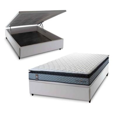 Cama Box Baú Chicago 138x188 Branco Espuma D33 King House
